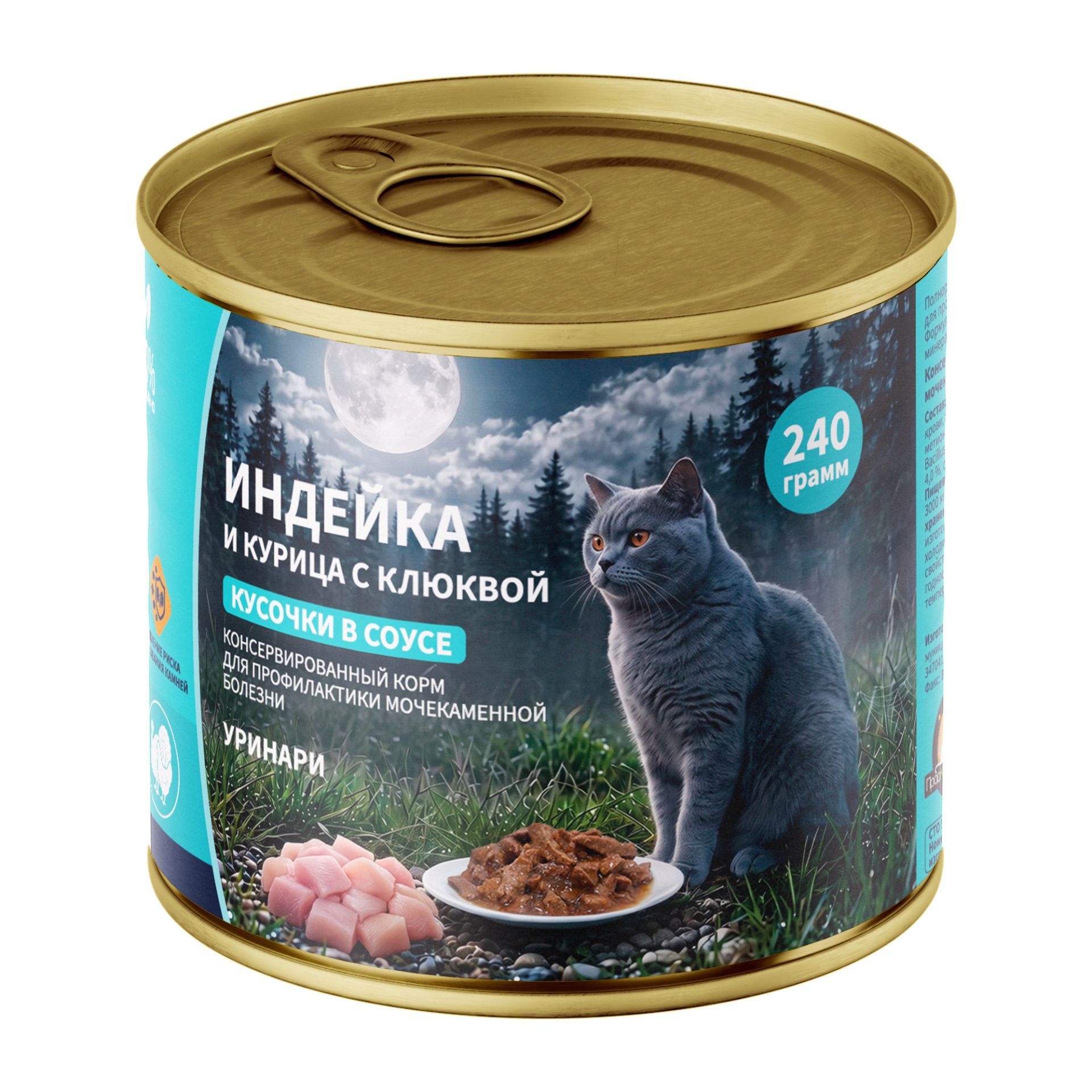 Консервированный корм Лечение и профилактика мочекаменной болезни (URINARY) «Индейка курица с клюквой»